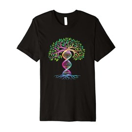 DNA Ancestry Genealogy Family Tree with Genetic Roots Design Premium T-Shirt