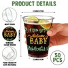 50 PCS Sage Green Baby Shower Plastic Cups,12 OZ Clear