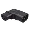 JORINDO IEC320 C14 to C13 AC Adapter，Right Angle Bend PDU