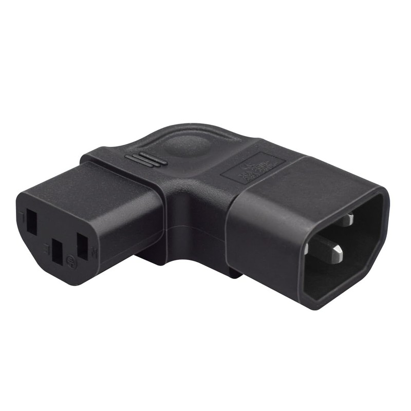JORINDO IEC320 C14 to C13 AC Adapter，Right Angle Bend PDU
