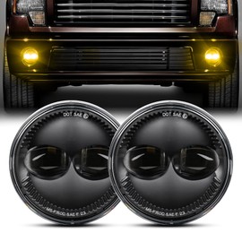 LED Fog Lights Dual Color Bumper Driving Lamps Assembly Replacement Compatible with Ford F150 2006 2007 2008 2009 2010 2011 2012 2013 2014 F150 (White-Yellow Light)