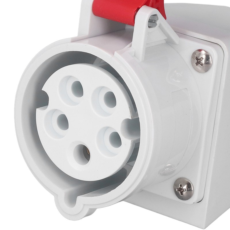 Industrial Connector Socket 32A 3P+N+E IP44 Waterproof Dustproof Surface Mounted