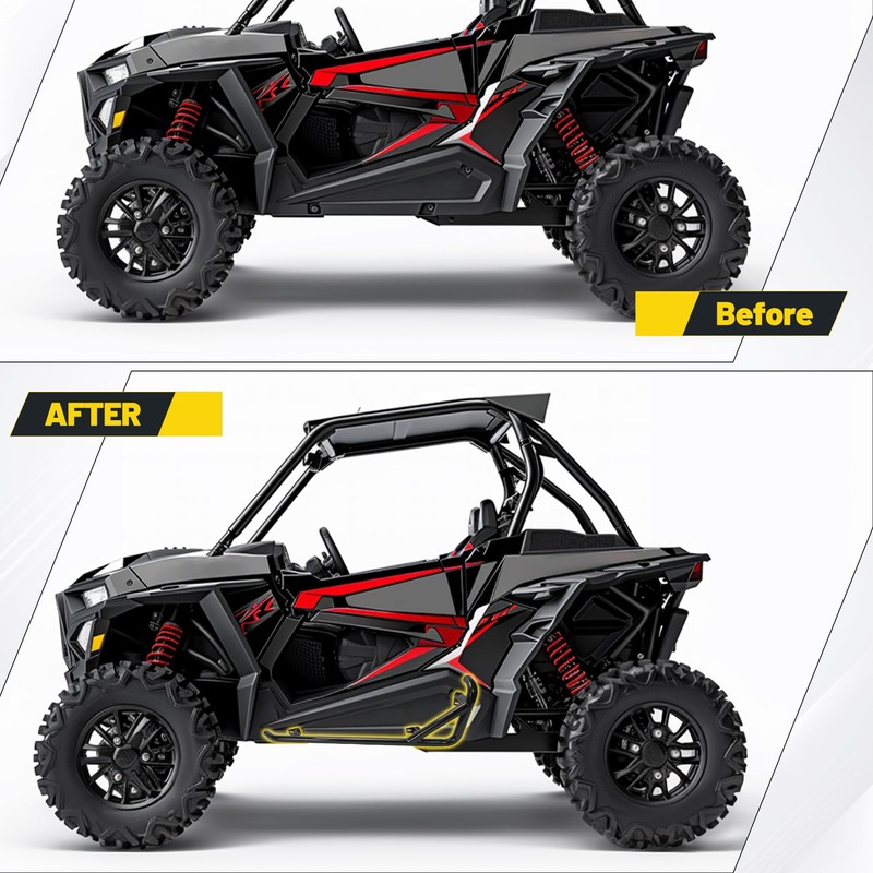 TEBEDI Nerf Bars Rock Sliders Compatible with 2014-2022 Polaris RZR