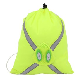 LED Fiber Optic Bundle Pocket Outdoor Cycling Night Running Reflective Drawstring Backpack