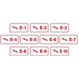 Accuform TDF320VPR Plastic "Electric" Energy Source Standard Tag, 1 to 10 Series, 1-1/2" W x 3" L, Red on White (Pack of 10)