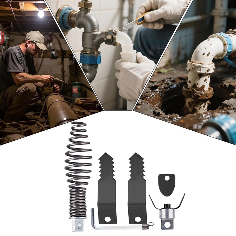 Drain Auger Chain Attachment | Pipeline Cleaning Cutting Combination Set