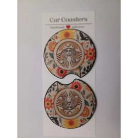 1si Starbucks Car Coasters SET OF 2