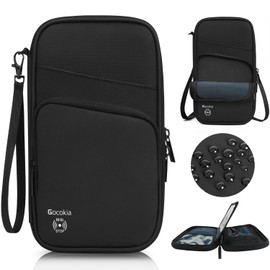 Gocokia Family Passport Bag Travel Bag with Shoulder Strap Passport Holder of 5, RFID Blocking Passport Wallet for Men Women, Travel Essentials for Flying