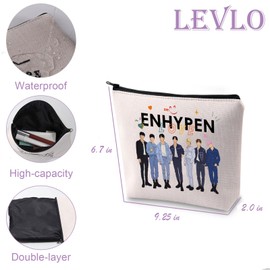 K-POP Music Travel Makeup Bag Kpop Song Lover Reusable Bag South Korea Star Team Fans Gift, Elove, Daily
