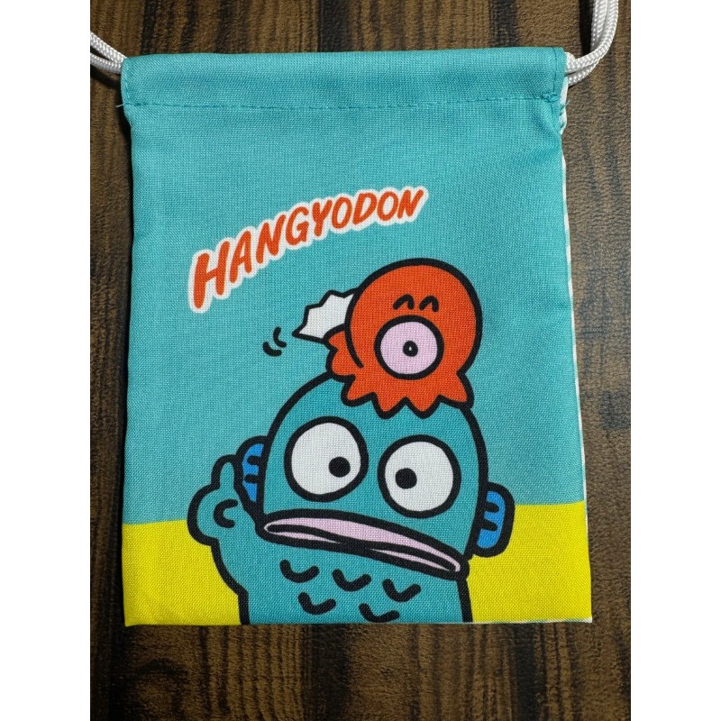 Sanrio x Daiso Hangyodon Drawstring Mini Tote Bag