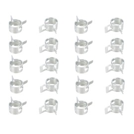 Hose Clamps for 1/4" Fuel Line Compatible with Briggs 93807 and 93053 (20-Pack)