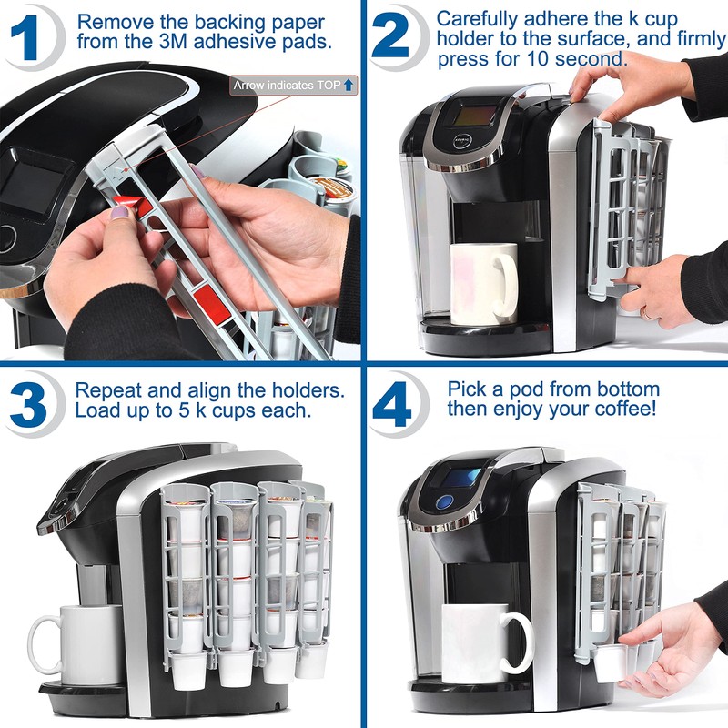 K Cup Holder for Keurig K-Cup,Coffee pod Storage, Side Mount