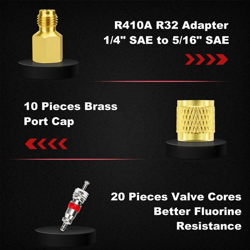 limontek HVAC Valve Core Removal Tool, R410A Mini Split Adapter,