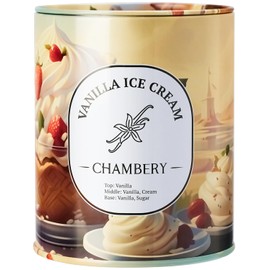 CHAMBERY Vanilla Bean Candle | Sundae Desert Artistry in Tin | Soy Wax with Lead-Free Cotton Wick | 55-Hour Burn | Timeless Aroma for All Seasons