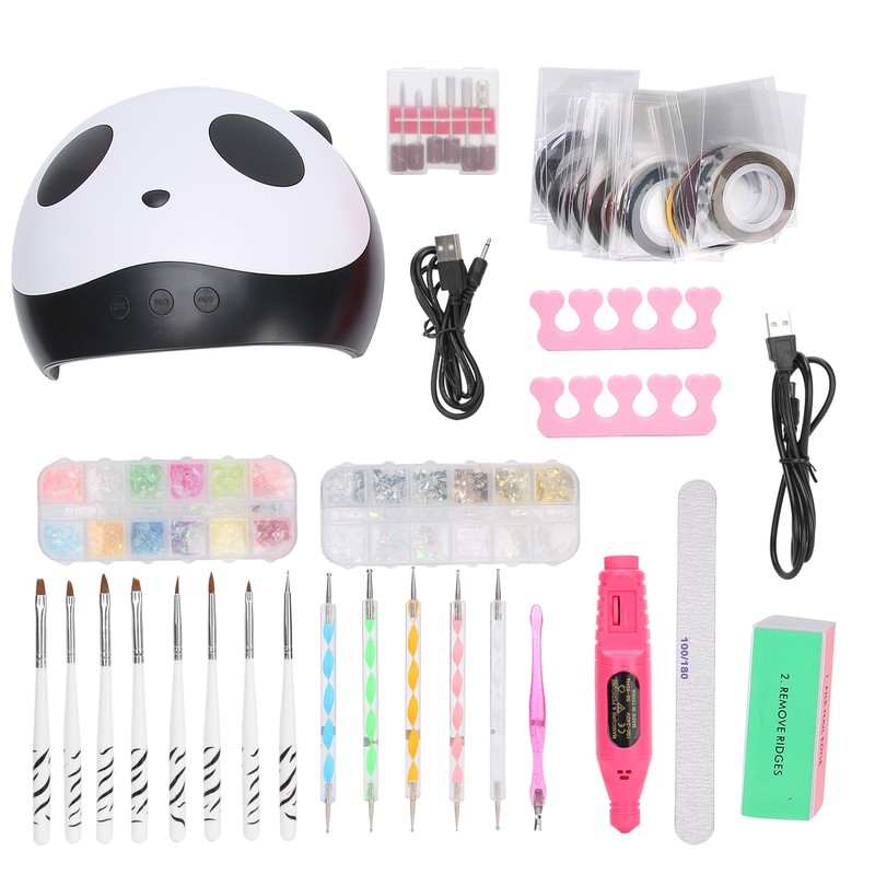12Pcs Nail Art Kit Rhinestones Dotting Pen Nail Drill Pen