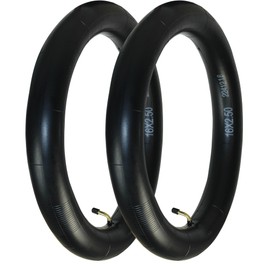 Libereco 2 Pack 16x2.5 Bike Inner Tubes for Electric Bike - Butyl Rubber,Bent Valve (CR202), Puncture Resistant, High Elasticity for E-Bikes & Children Bikes