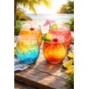 Oojami 40 Pack Stemless Plastic Wine Glasses 12 oz -