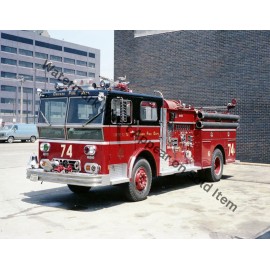 Chicago Ward Lafrance Fire Truck Engine 74 Vintage Photograph Print 8.5x11"