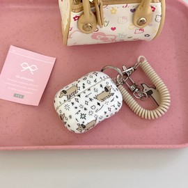SCJLSDA Protective Case for AirPods Pro 2 Generation, Cute Cartoon Dachshund Dog Print, Shiny Starry Women Cute Headphones Protective Case, Suitable for AirPods Pro 2