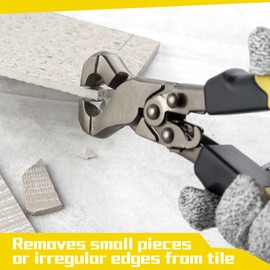 SPEEDWOX 9 Inch Compound Tile Nippers Tile Cutting Pliers Cutter Nipper Cutting Tools Ceramic Tile Cutter Trim Puller Tile Cutter Hand Tool Mosaic Trimmer Nipper Cutter Trimming Glass Nippers
