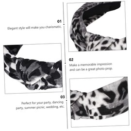 Minkissy 4pcs Leopard Print Hair Band Stylish Headwrap for Headband Hair Accessories Easy Wear