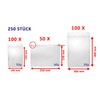 Set of zip/slide lock bags, each 3 varieties in 3