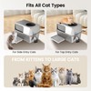 Aothey Stainless Steel Litter Box with Lid, Enclosed Metal with