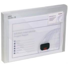 Snopake A4 DocBox Clear 35 mm Box File with Push Lock (Pack of 1) Ref 12861