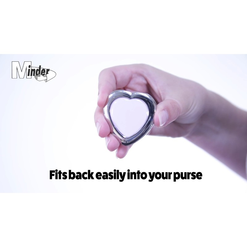 Minder Bag Hanger Foldable Heart Shaped Safety Security Hook Holder