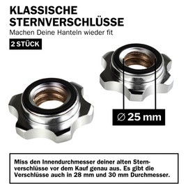 Sporzilla® Spinlock Collars for Dumbbells and Barbells, Spinlock Collars for Dumbbell Bars, 25 mm, 28 mm, 30 mm, Dumbbell Nuts, Strength Sports (Pack of 2)