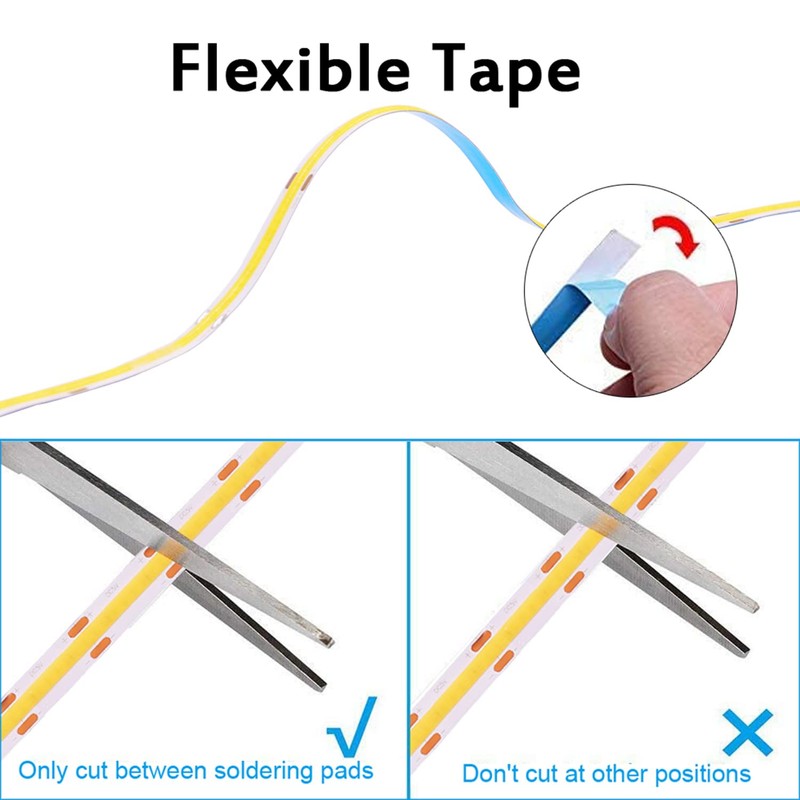 DUVERT COB LED Strip with PIR Motion Sensor, 320 Diodes/m,