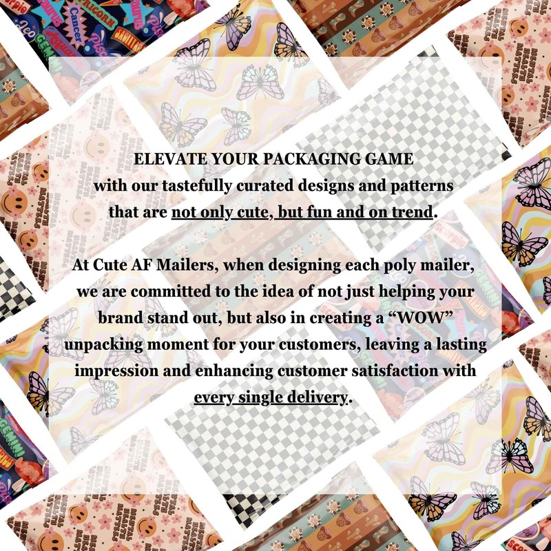 Cute-AF-Mailers Poly Mailers 10x13 inch 100 Pack Plastic Shipping Bags