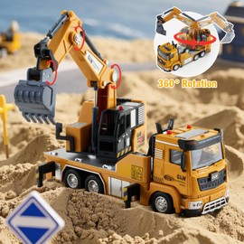 Tacobear Construction Vehicles Children's Transport Trolley Children Toy Car Truck Toy Gift Boys Girls from 3 4 5 6 Years (Excavator)