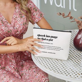 fkovcdy Speech Pathologist Gifts for Women Slp Gifts Speech Pathology Makeup Bag Speech Language Pathology Gifts for Friends Girlfriend Teacher Coworkers Speech Therapy Gifts