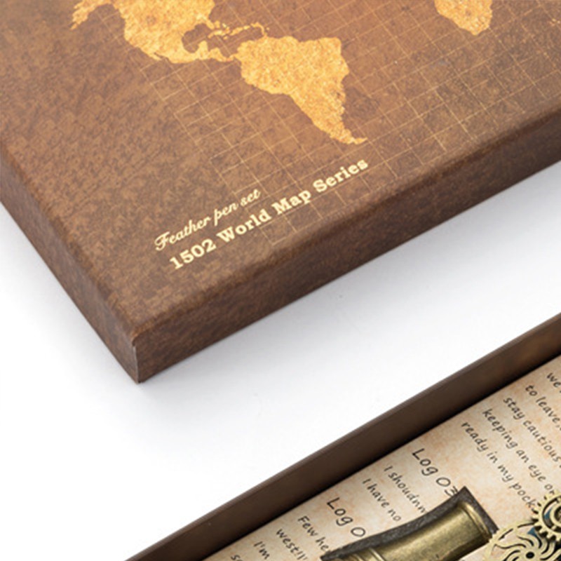 Quill Pen Sealing Wax Stamp Set Retro European Style Stainless