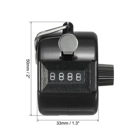 PATIKIL Clicker Counter,Handheld Tally Counter Mechanical 4-Digit Number Click Pitch Counter for Coaching Knitting, Golf, Lap, Fishing, Black