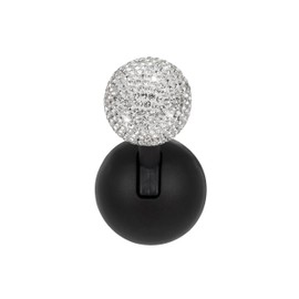 Bling Car Push Starter Button Cover, Rhinestone Auto Engine Joystick Buttons Decoration Cover, Vehicle Start Button Rocker Ball, Cute Car Interior Accessories for Cars, Computer (White)