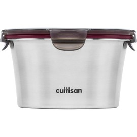 Candl Cuitisan (Flora) Airtight Stainless Steel Container with Round Clip Lid (Diameter 12.4 cm x 5.4 cm / 300 ml) (Diameter 15.4 cm x 9.3 cm / 920 ml)