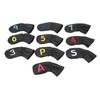 10Pcs Golf Head Cover Club Headcover Waterproof PU Elastic Closing