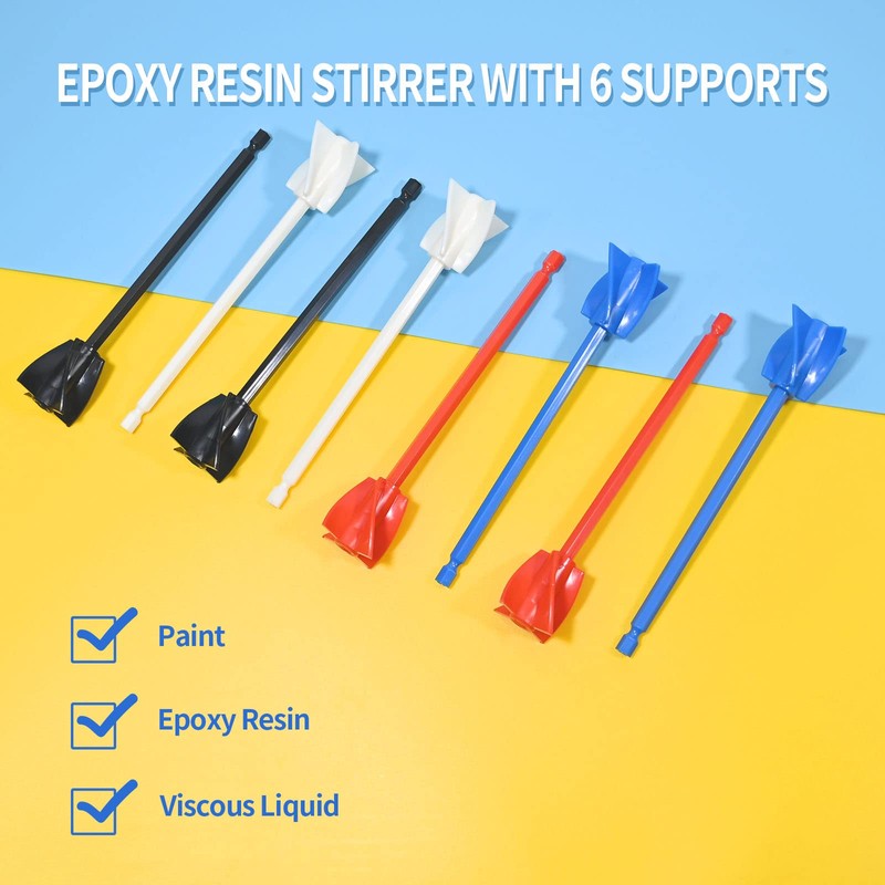 UOIENRT Epoxy Resin Mixer Paddles, Epoxy Mixer Attachment for Powerful