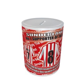Sunderland Football Shirt Ceramic Money Box Gift