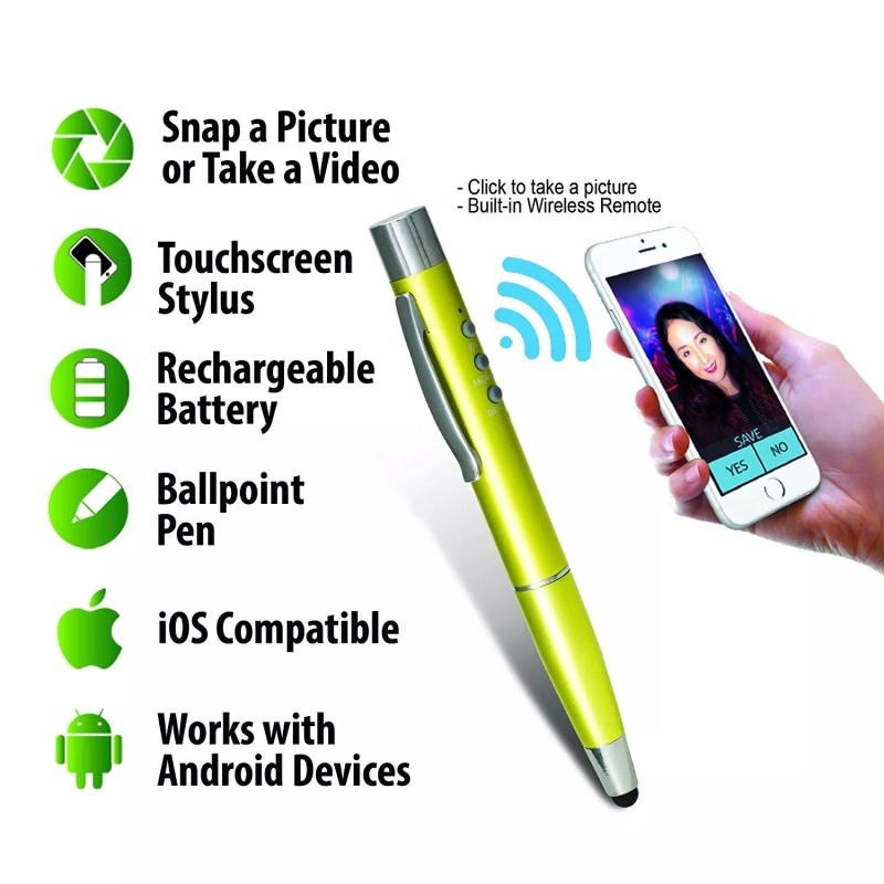 Monteverde Selfie Ballpoint Pen & Stylus, Black, Brand New, MV20592