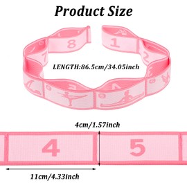 HJZHII Yoga Stretching Band with 8 Loops, Yoga Stretching Strap, Fitness Bands, Fitness Stretch Band, Yoga Band with Loops, Stretch Strap, Highly Elastic Gymnastics Band, Upgrade Extend Tension Band