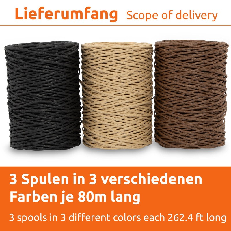 ECENCE 3 x Flower Binding Wire Set, Paper Wire, Craft