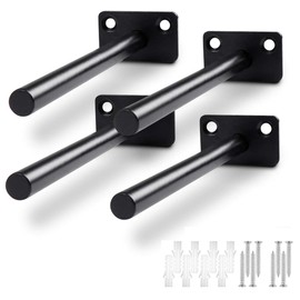 Floating Shelf Brackets Invisible Concealed Wall Mounted Wooden Shelf Bracket with Mounting Screws 4 Pack