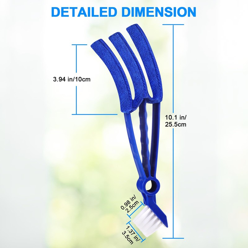 2 in 1 Window Blind Cleaner Duster Tool,Dual Brush Head,with
