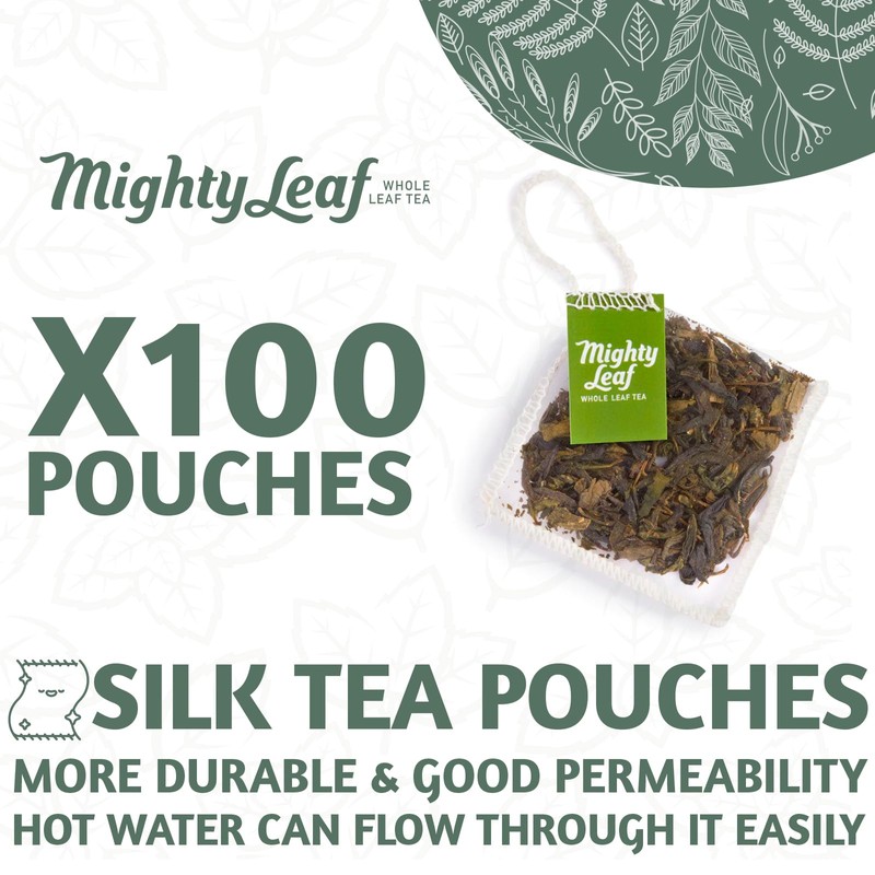 Mighty Leaf Organic Green Dragon Tea, 100 Tea Pouches