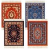 Tatuo 4 Pieces Rug Table Coasters Table Drink Holders Oriental