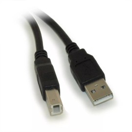 My Cable Mart 1ft USB 2.0 Certified 480Mbps Type A Male to B Male Cable  BLACK