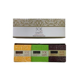 Soil and Earth Soap Gift Box- Neroli, Amber, Green Tea- NO SILICONES & PARABENS, 125 gms (Pack of 3)_3 X 125 gm/4.4 oz.
